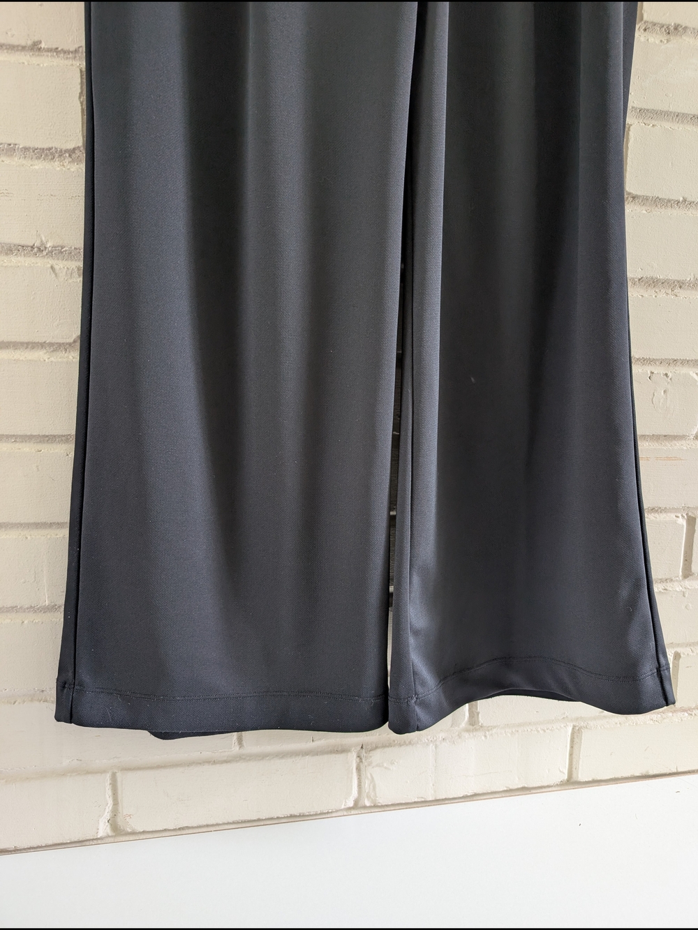 HALARA L Regular Flex High Waisted Pocket Straight Leg Crepe Work Pants Black - Picture 3 of 11